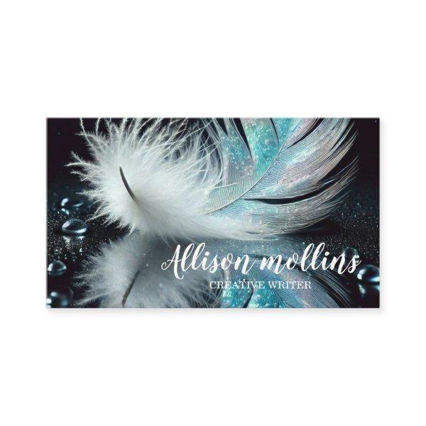Modern Creative Writer Feather Logo