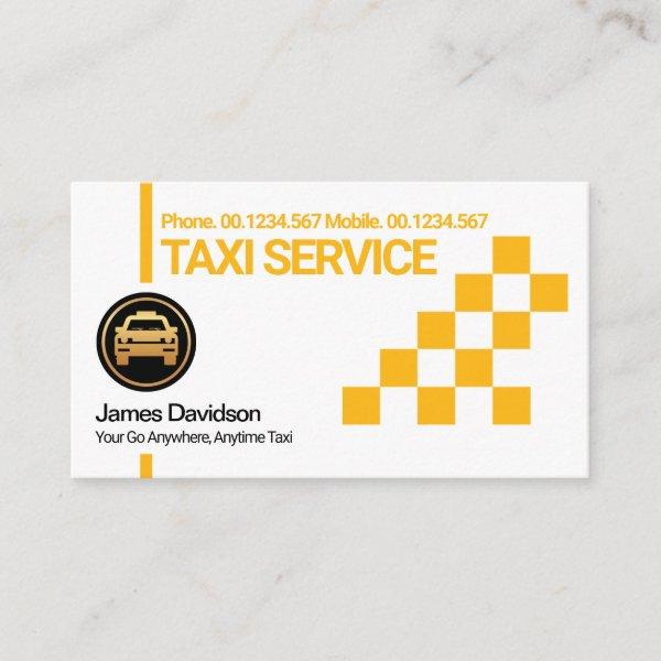 Modern Creative Yellow Taxi Check Box Cab Driver