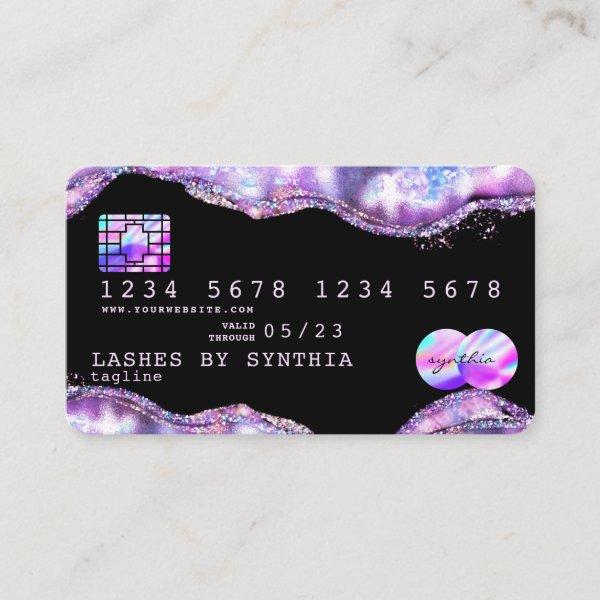 Modern Credit Card Styled Opal Iridescent