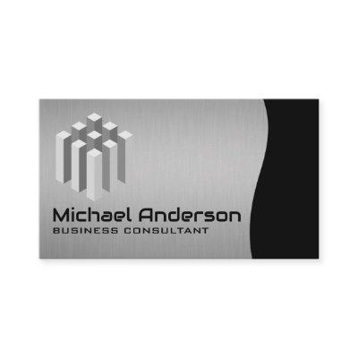 Modern Cubed Logo | Silver Black