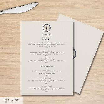 Modern Culinary Logo Restaurant Menu