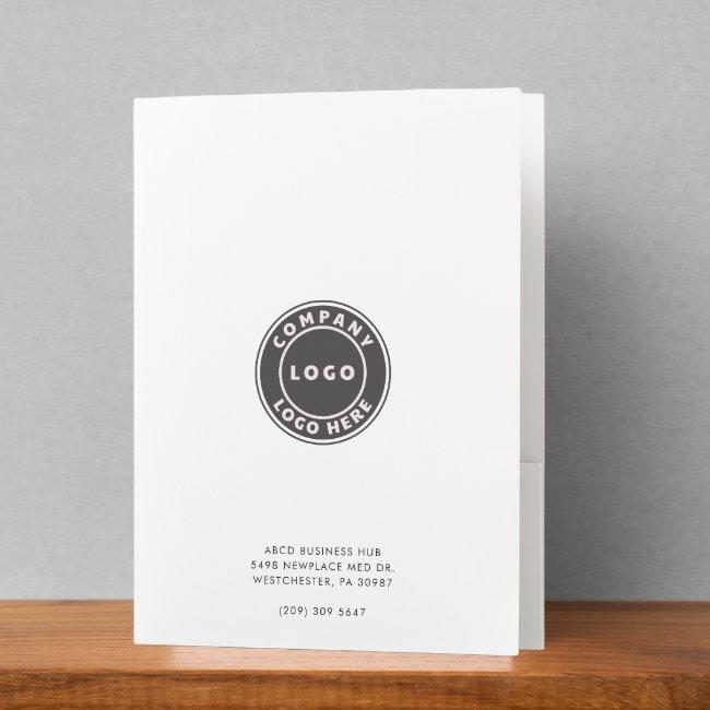 Modern Custom Business Logo with Return Address Pocket Folder