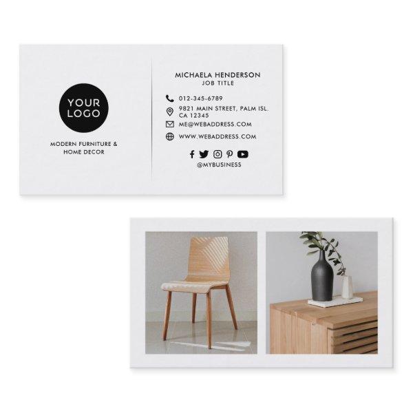 Modern Custom Logo, 2 Product Photos & Socials
