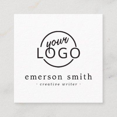 Modern custom logo white minimalist square