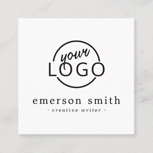 Modern custom logo white minimalist square