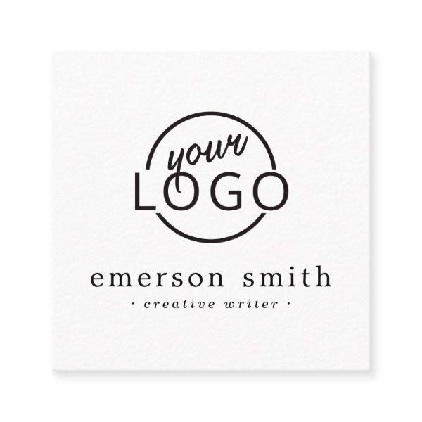 Modern custom logo white minimalist square