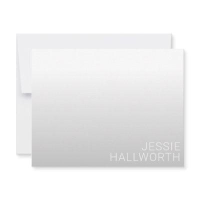 Modern Customizable Name | Grey Gradient Thank You Card