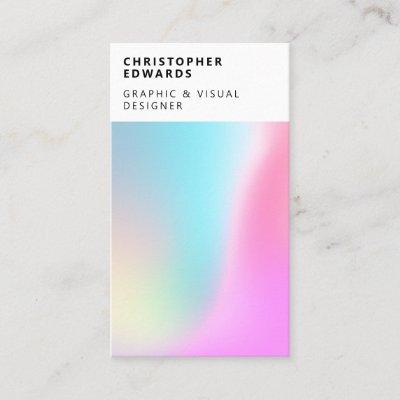 Modern cute holographic gradient white abstract