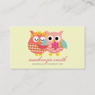 Modern Cute Owls Couple Marriage Counselor