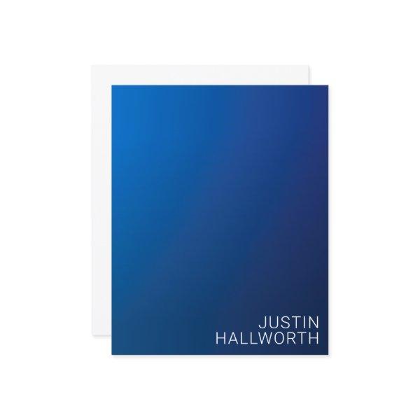Modern Dark Blue Gradient & Minimal Editable Text