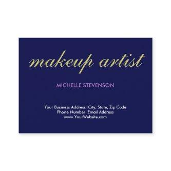 Modern Dark Blue Stylish Plain Makeup Artist