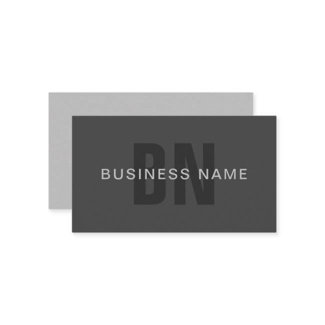 Modern Dark Gray Editable Monogram Design Template