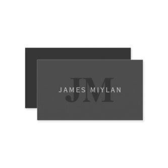 Modern Dark Gray Editable Monogram Design Template