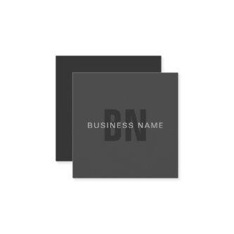 Modern Dark Gray Editable Monogram Design Template Square