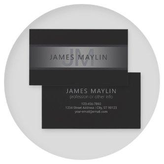 Modern Dark Gray Gradient Name or Business Name