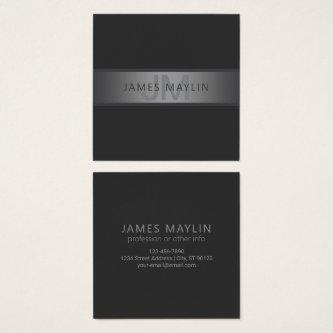 Modern Dark Gray Gradient Name or Business Name