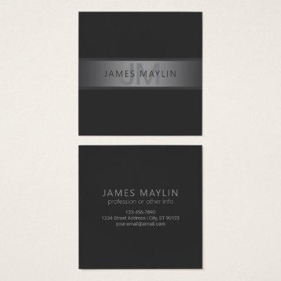 Modern Dark Gray Gradient Name or Business Name