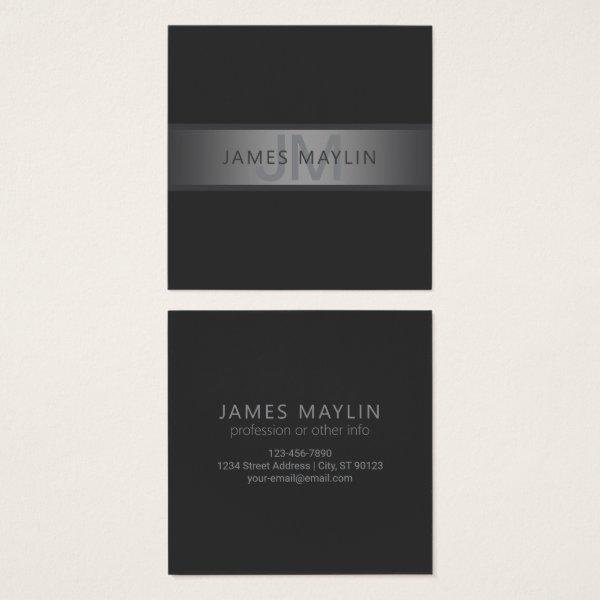Modern Dark Gray Gradient Name or Business Name