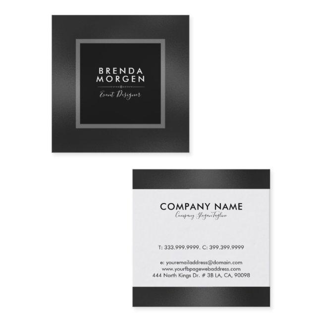 Modern Dark-Gray Slick Background Square