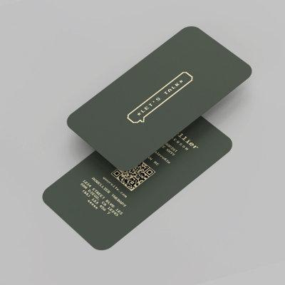 Modern Dark Green Gold Psychologist Therapist