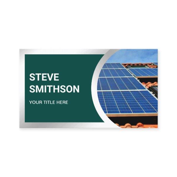 Modern Dark Green Steel Rooftop Solar Panels