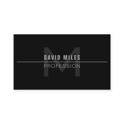Modern Dark Grey Professional Name
