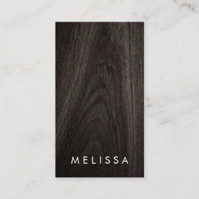 Modern dark wood minimalist professional vertical