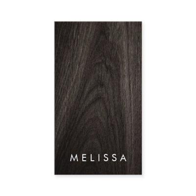 Modern dark wood minimalist professional vertical