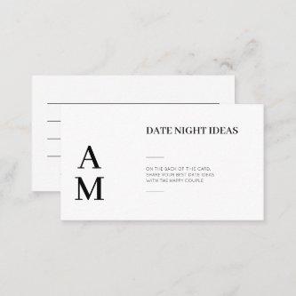 Modern Date Night Ideas Wedding Cards
