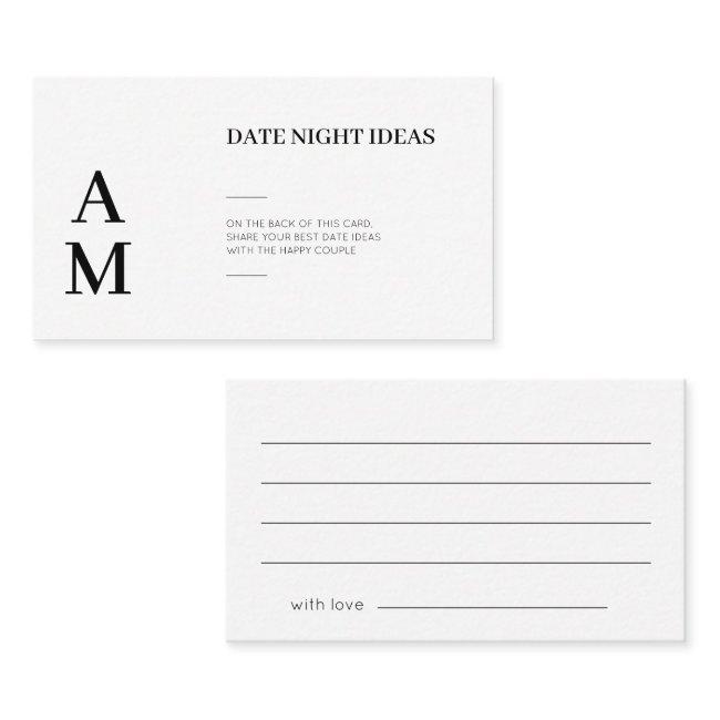 Modern Date Night Ideas Wedding Cards