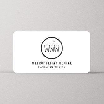 Modern Dentist Teeth Black Logo