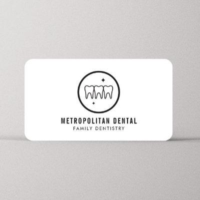 Modern Dentist Teeth Black Logo