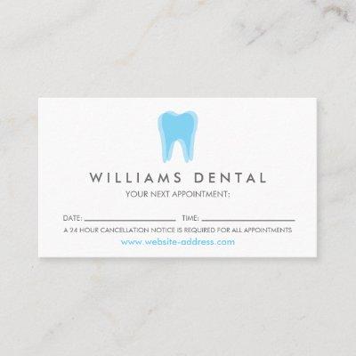 Modern Dentist Tooth Logo on White Appointment