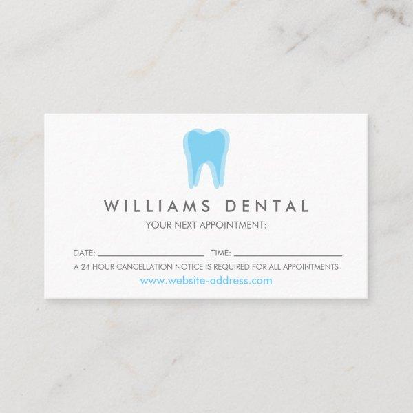 Modern Dentist Tooth Logo on White Appointment