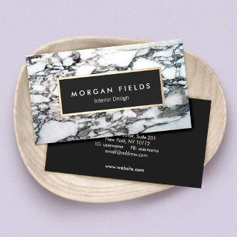 Modern Designer Black and White Marble Stone