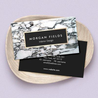 Modern Designer Black and White Marble Stone