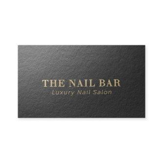 Modern Designer Minimal Black & Gold Embossed Text