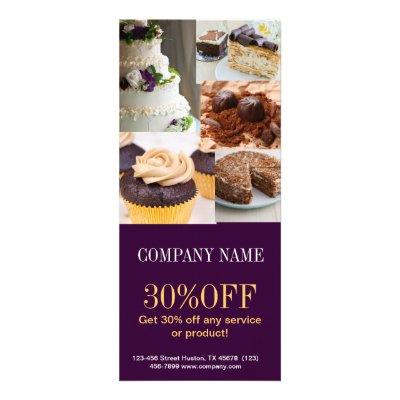 Modern dessert cake cupcake baker bakery rack card