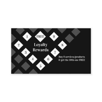 Modern Diamond Heart Loyalty Rewards Black