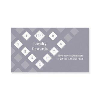 Modern Diamond Heart Loyalty Rewards Grey Lilac