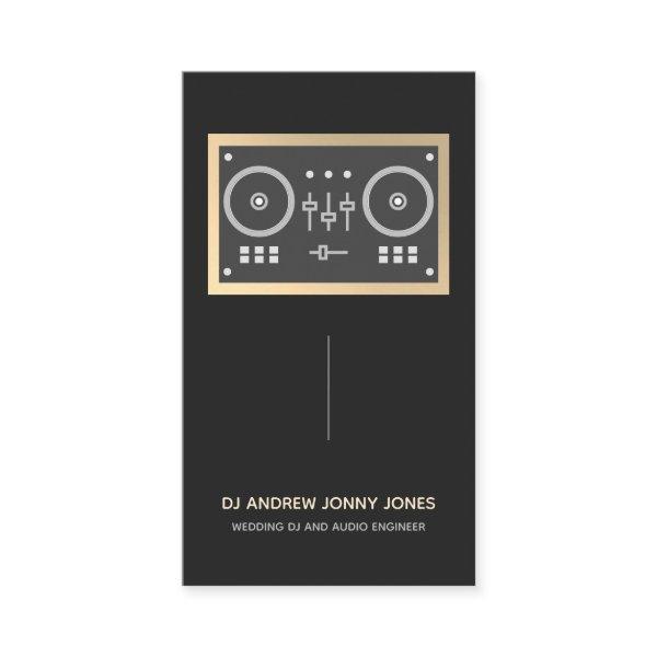 Modern DJ Controller - Gold Faux Border