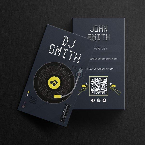 Modern DJs Singer DJ Vinyl Deejay Music QR Code