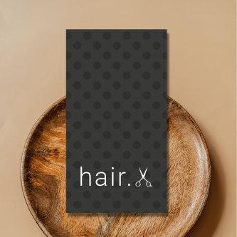 Modern Dotted Black White Scissors Hairstylist