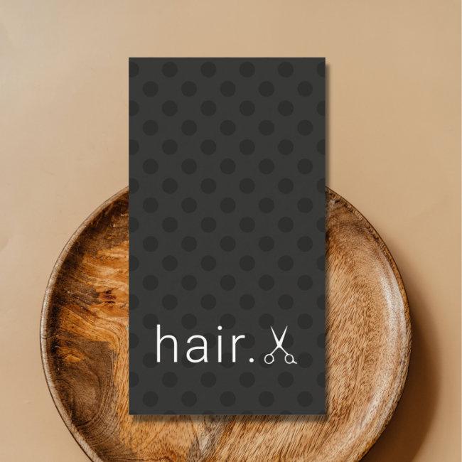 Modern Dotted Black White Scissors Hairstylist