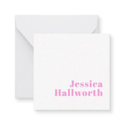 Modern Editable Business Name or First & Last Name Note Card