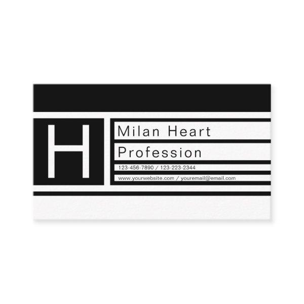 Modern Editable Geometric Black & White