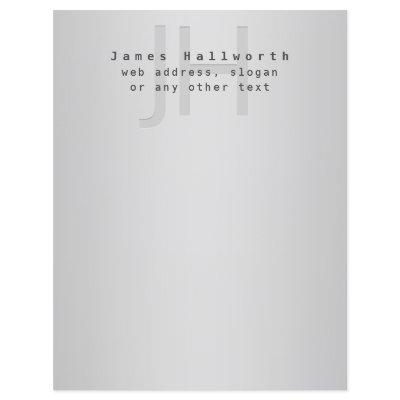Modern Editable Name & Slogan | Grey Gradient
