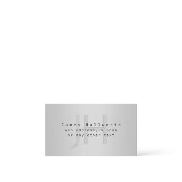 Modern Editable Name & Slogan | Grey Gradient  Enclosure Card