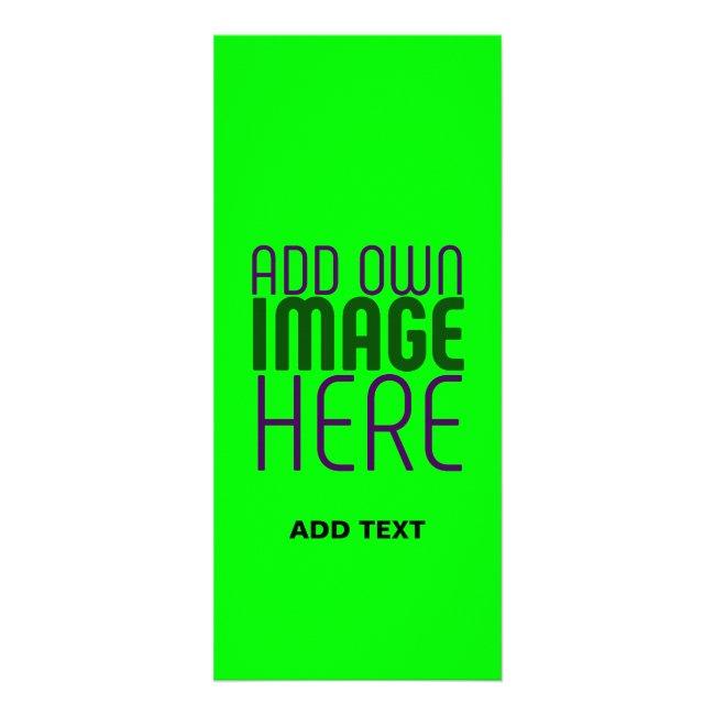 MODERN EDITABLE NEON GREEN IMAGE TEXT TEMPLATE RACK CARD
