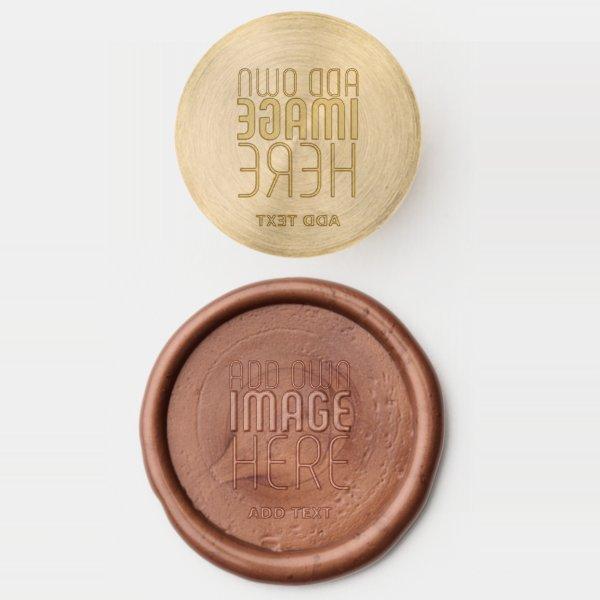 MODERN EDITABLE NO COLOUR NEUTRAL IMAGE TEMPLATE WAX SEAL STAMP